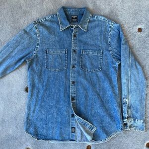 Todd Snyder - STONE WASH DENIM OVERSHIRT - Large